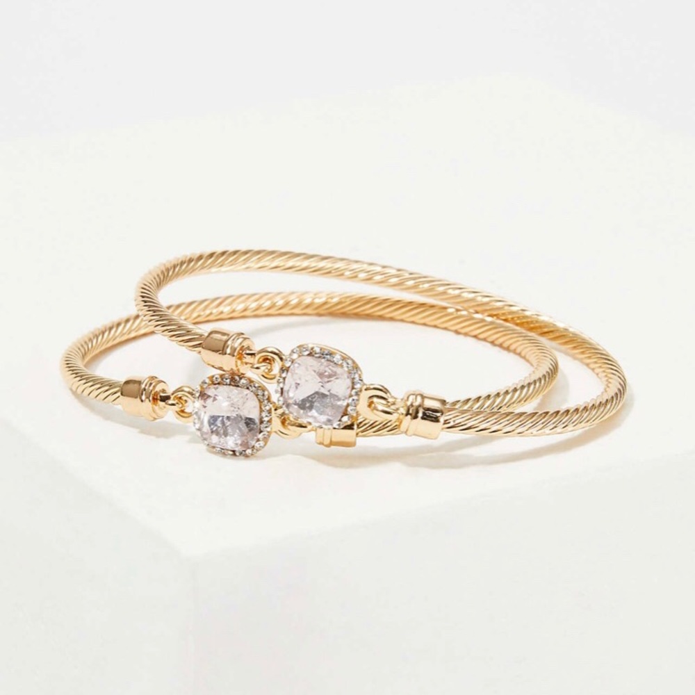 🍑 LOFT Silver and Gold Bracelet Set